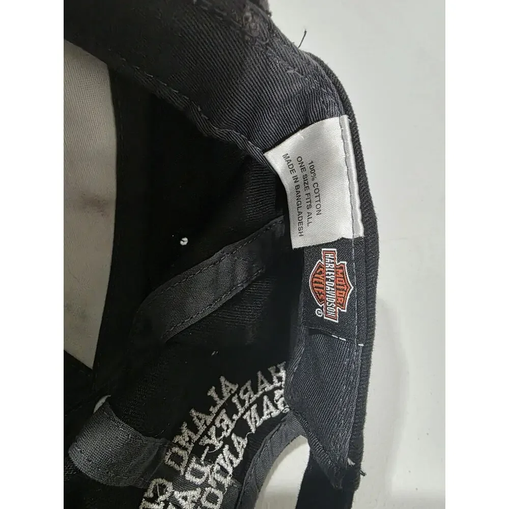 Harley-Davidson San Antonio TX Alamo City Black Hat Rhinestone Strapback Womens